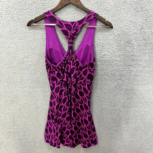 The North Face Racerback Mini Dress Womens Small Purple Ruched Athletic Tennis - Picture 3 of 6